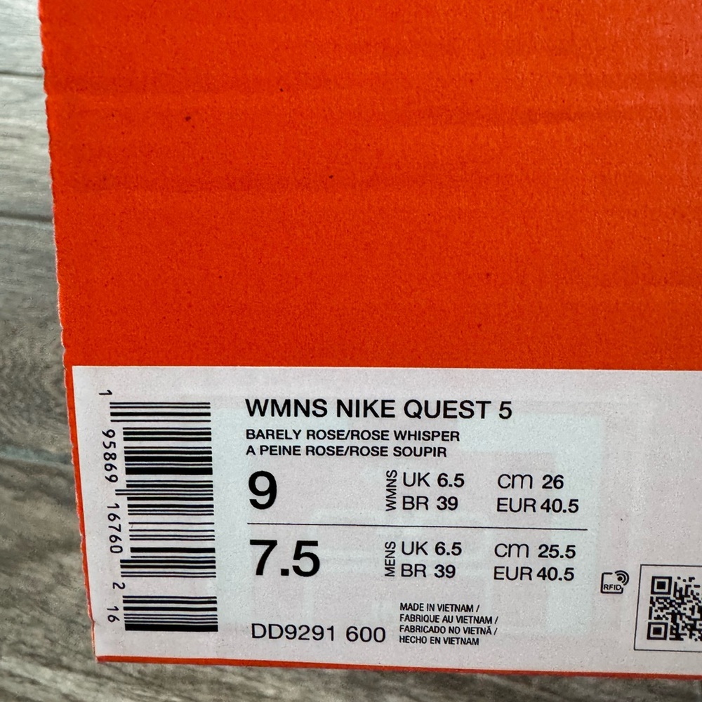Brand New Nike Quest 5 “Barely Rose” Women’s Running Shoes DD9291 600 - Picture 10 of 13
